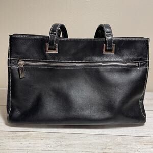 Perlina Soft Leather Black Shoulder Purse Magnetic Closure Black Leather Int